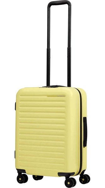Suitcase Samsonite StackD made of polycarbonate Macrolon on 4 wheels KF1 * 001 Pastel Yellow (small)