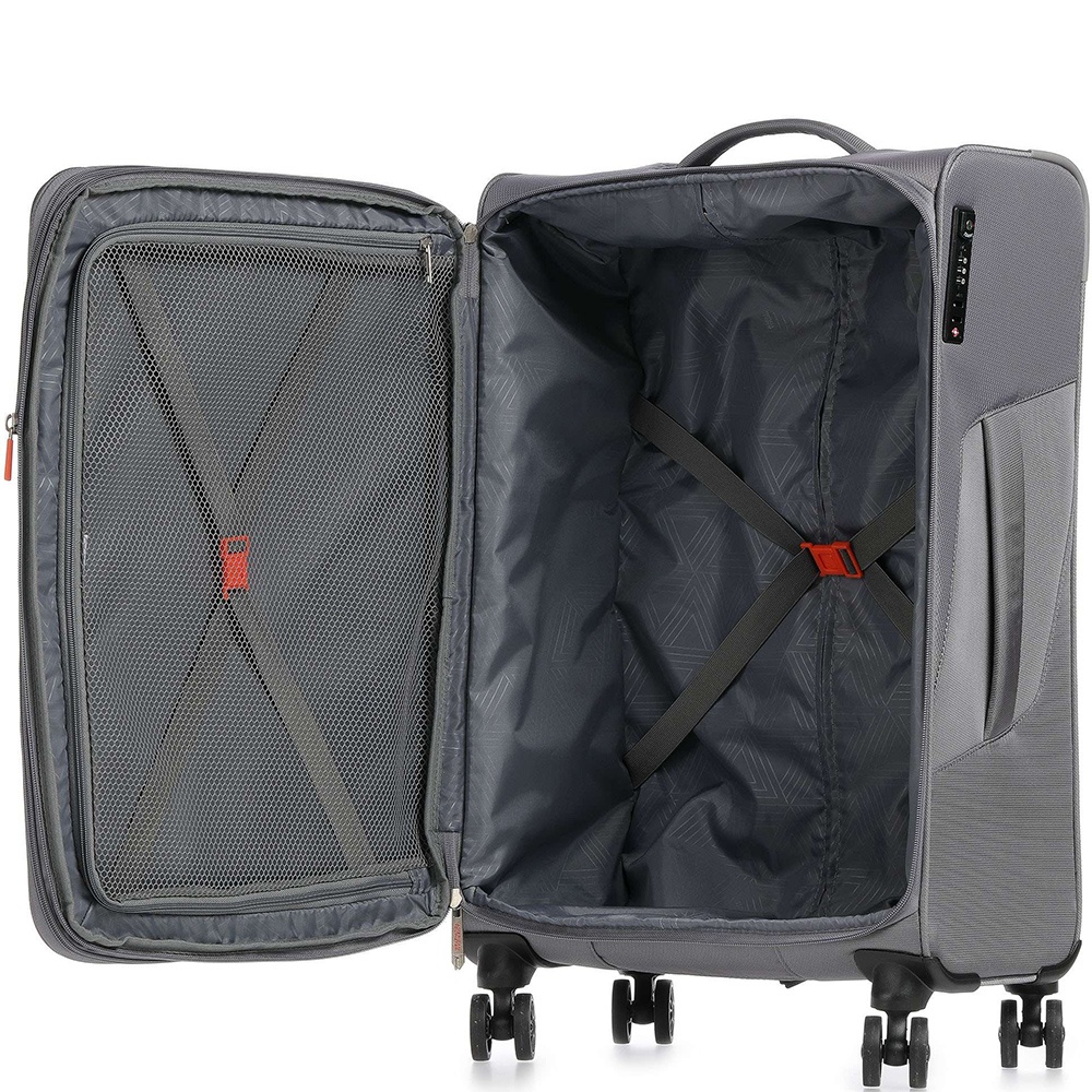 Suitcase American Tourister SummerFunk textile on 4 wheels 78G*005 Titanium Grey (large)