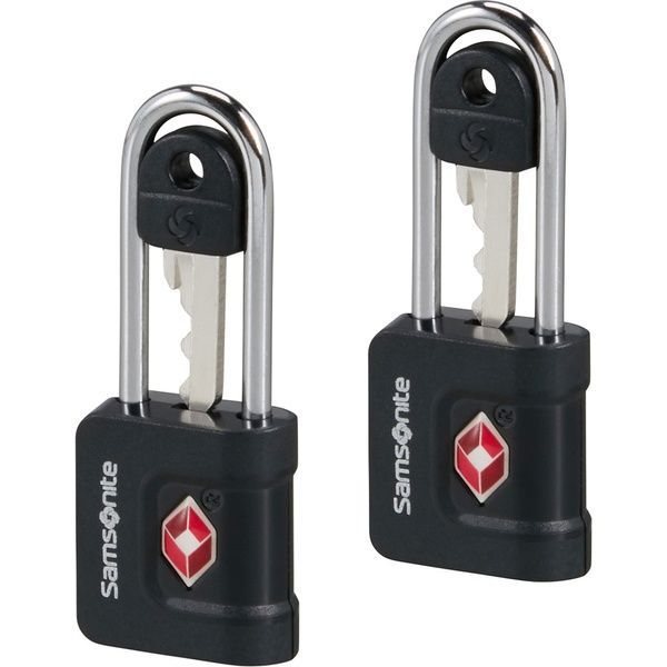 Набір навісних замків на ключі з системою TSA Samsonite TA Revolution Key Lock X2 KR7*010;09 Black