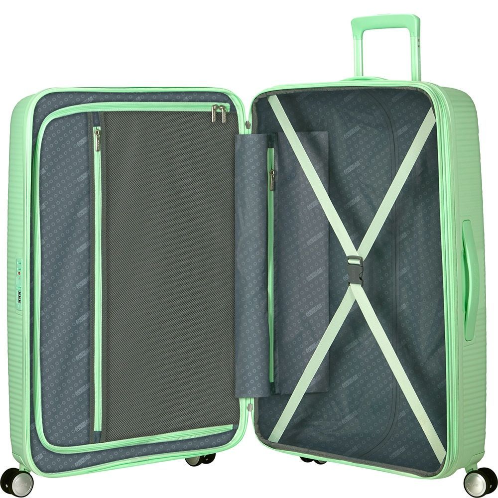 Suitcase American Tourister Soundbox made of polypropylene on 4 wheels 32G*003 Pastel Green (large)