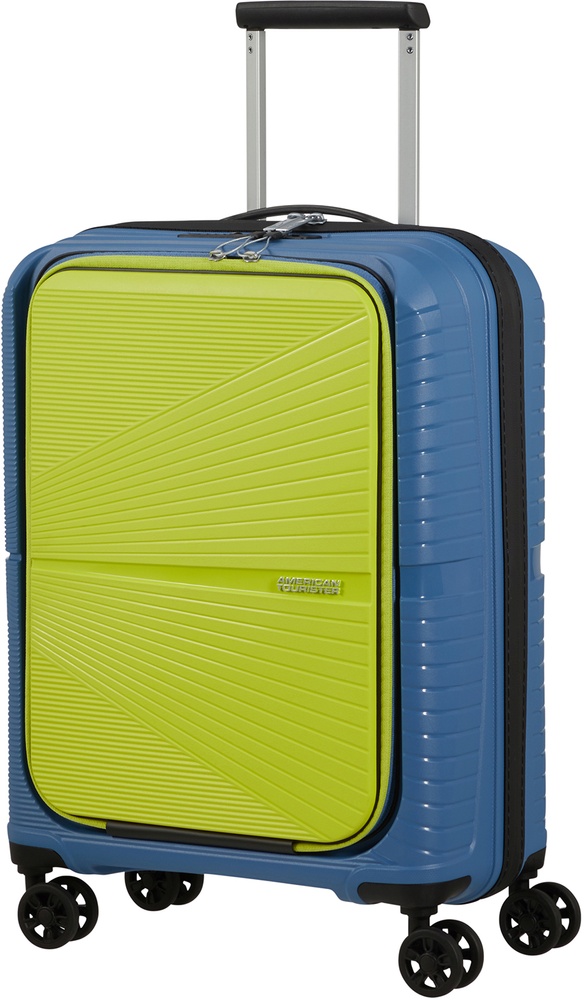 Чемодан American Tourister Airconic с отделением для ноутбука до 15,6" из полипропилена на 4-х колесах 88g*005 Coronet Blue Lime (малый)