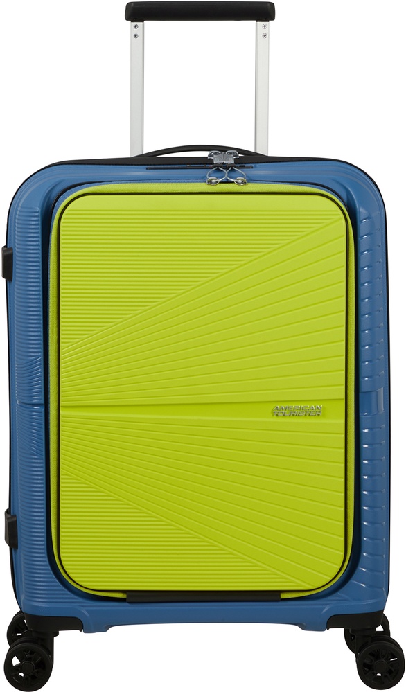 Чемодан American Tourister Airconic с отделением для ноутбука до 15,6" из полипропилена на 4-х колесах 88g*005 Coronet Blue Lime (малый)