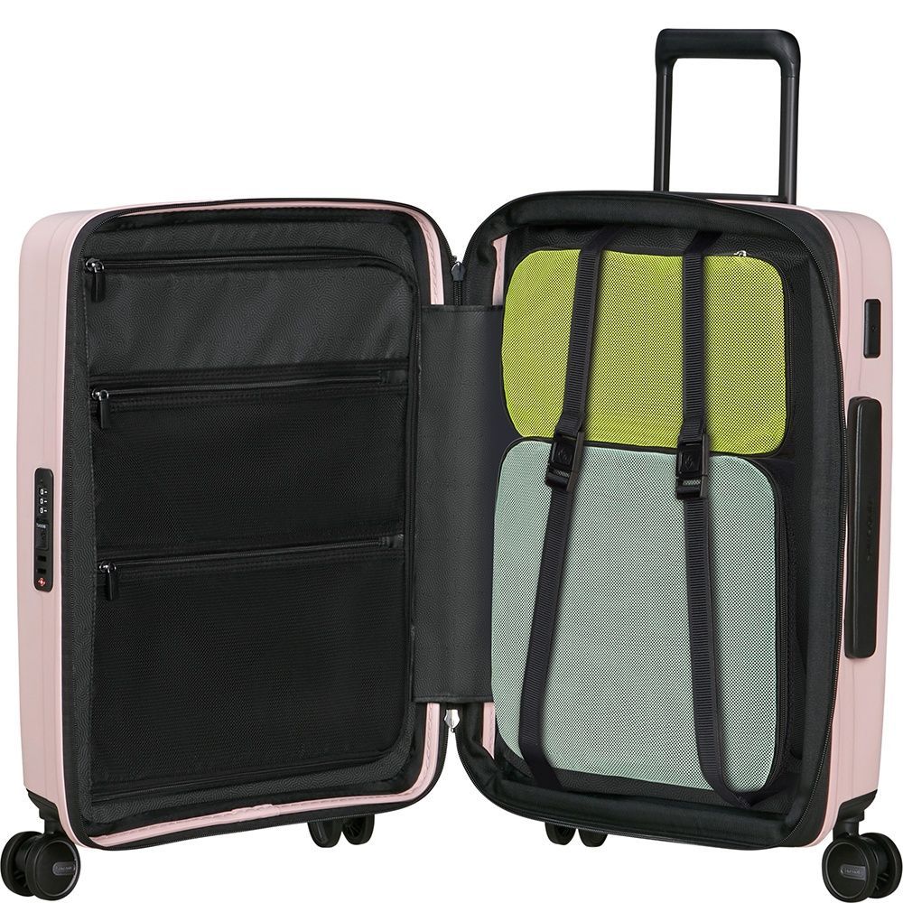 Suitcase Samsonite Restackd made of polypropylene on 4 wheels KO6*001 Rose (small)