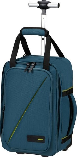 Backpack on wheels American Tourister Take2Cabin WH S for hand luggage in Ryanair 91G*012 Harbor Blue