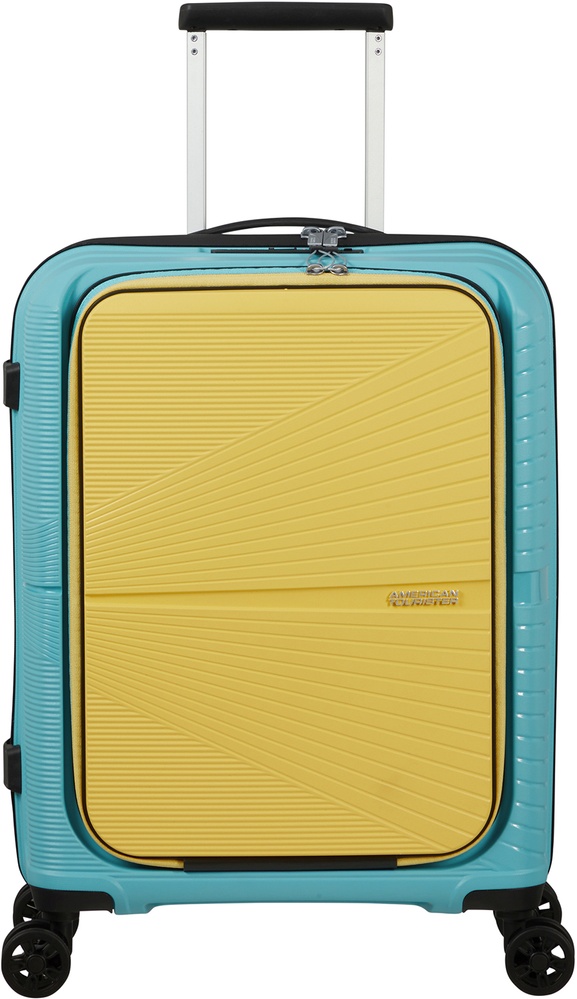 Валіза American Tourister Airconic з відділенням для ноутбука до 15,6" з поліпропілену на 4-х колесах 88g*005 Surf Blue Yellow (мала)