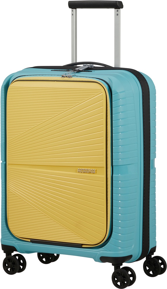 Валіза American Tourister Airconic з відділенням для ноутбука до 15,6" з поліпропілену на 4-х колесах 88g*005 Surf Blue Yellow (мала)