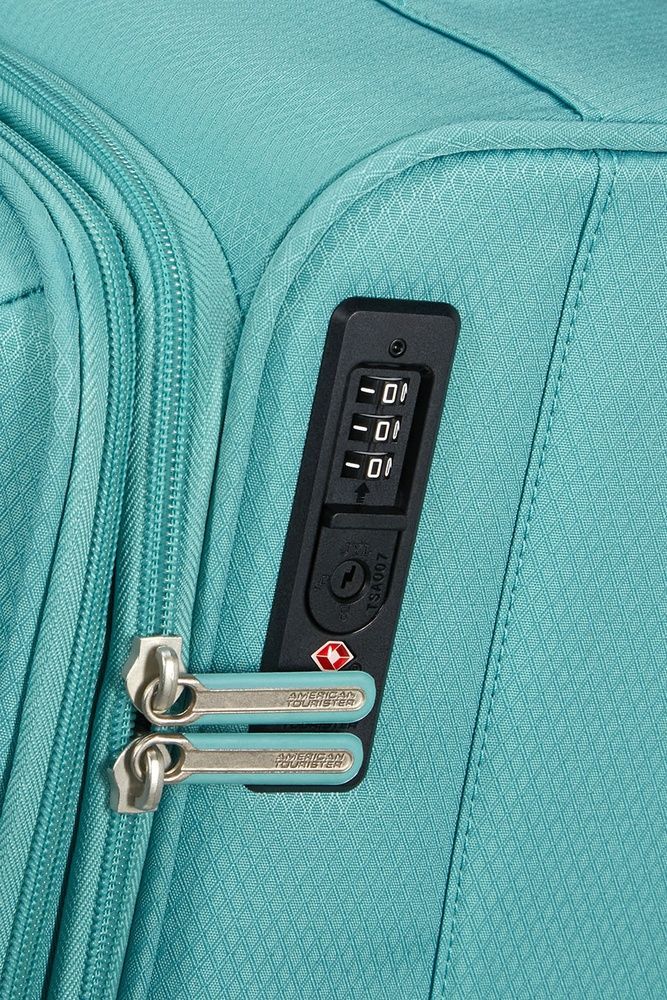 Легка валіза American Tourister AeroSpin текстильна на 4-х колесах MH6*003;21 Dusty Turquoise (велика)