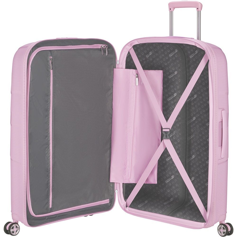 Валіза American Tourister Starvibe із поліпропілену на 4-х колесах MD5*004 Metallic Pastel Lavender (велика)