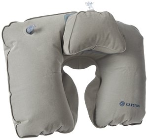 Надувна подушка під шию з підголівником Carlton сіра