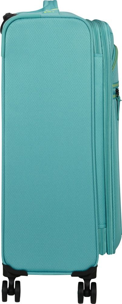 Lightweight suitcase American Tourister AeroSpin textile on 4 wheels MH6*002;21 Dusty Turquoise (medium)