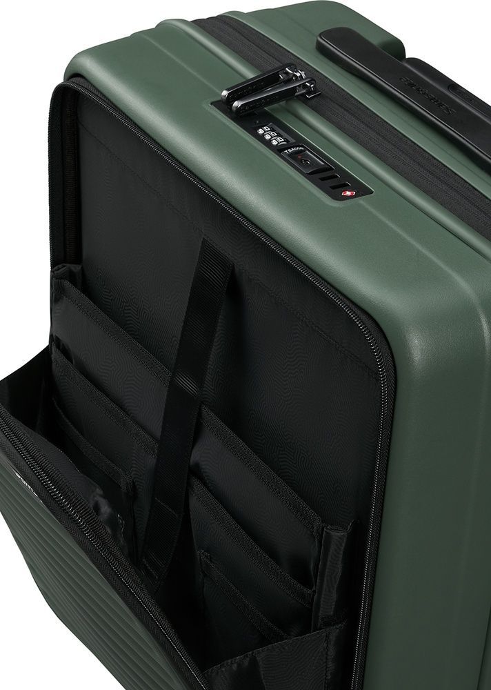 Case Samsonite Restackd with laptop compartment 15.6" made of polypropylene on 4 wheels KO6*002 Sage (small)