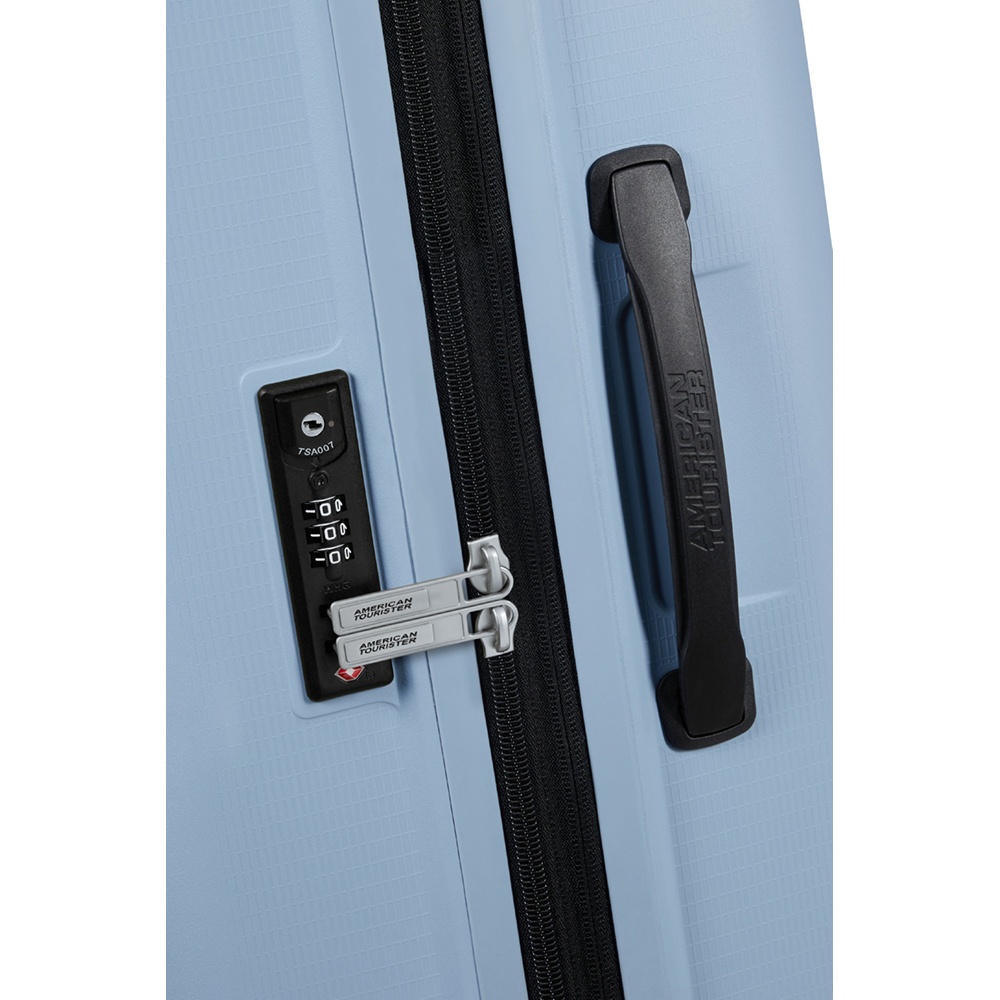 Suitcase American Tourister AeroStep made of polypropylene on 4 wheels MD8*003 Soho Grey (large)