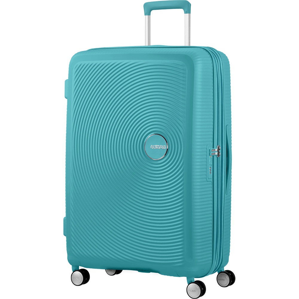 Suitcase American Tourister Soundbox made of polypropylene on 4 wheels 32G*003 Turquoise Tonic (large)