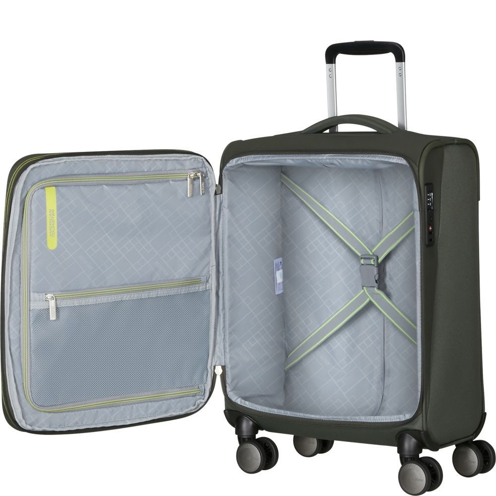 Валіза American Tourister Wanderlite текстильна на 2-х колесах MJ6*004 Dark Khaki (мала)