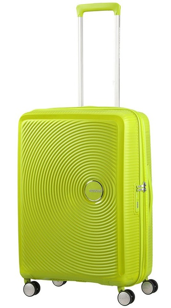 Suitcase American Tourister Soundbox made of polypropylene on 4 wheels 32G*002 Tropical Lime (medium)