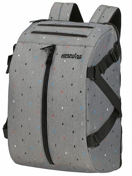 Casual backpack with laptop compartment up to 14.1" American Tourister Take2Cabin 91G*001 Triangle Print/Black