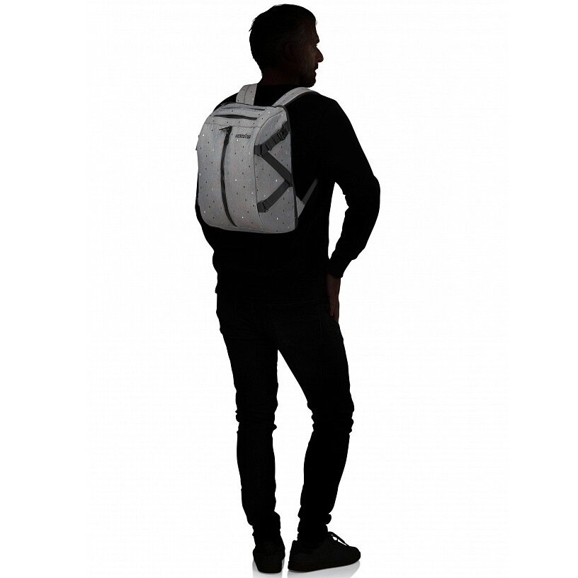 Рюкзак повсякденний з відділенням для ноутбука до 14,1" American Tourister Take2Cabin 91G*001 Triangle Print/Black