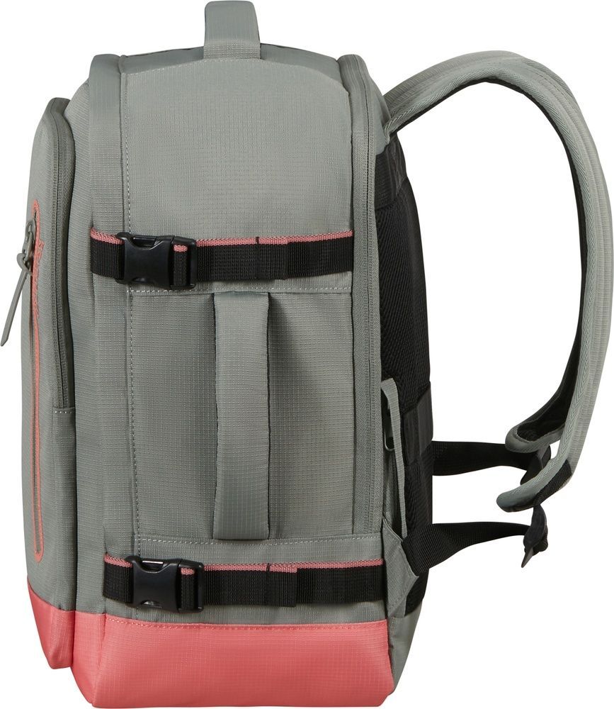 Travel backpack American Tourister Take2Cabin MS Sport for hand luggage in Wizz Air/Ryanair and laptop up to 15.6" 91G*018 Sage/Coral