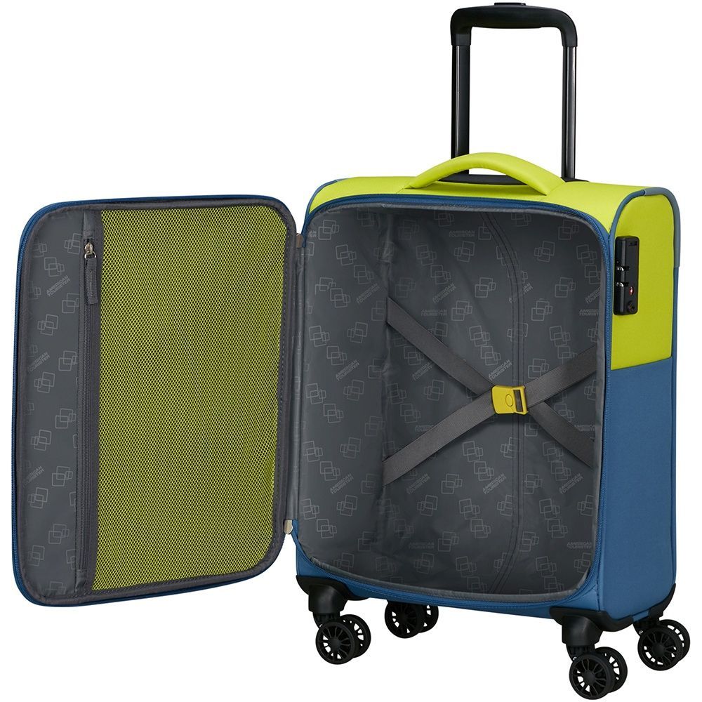 American Tourister Daring Dash textile suitcase on 4 wheels MF7*001 Lime Coronet (small)