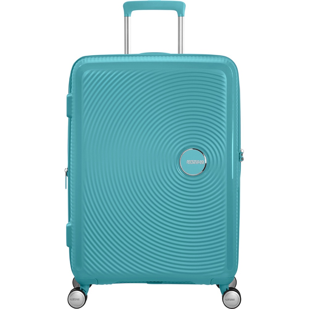 Suitcase American Tourister Soundbox made of polypropylene on 4 wheels 32G*002 Turquoise Tonic (medium)