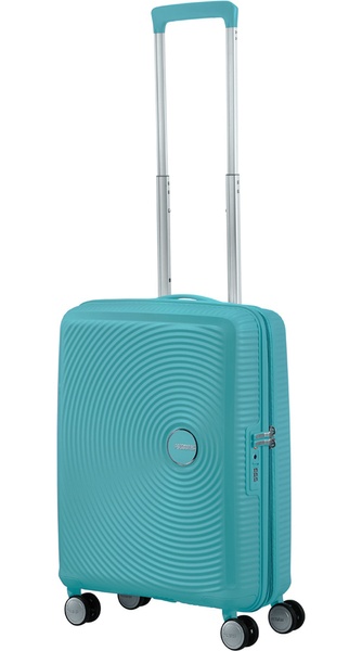 Suitcase American Tourister Soundbox made of polypropylene on 4 wheels 32G*001 Turquoise Tonic (small)