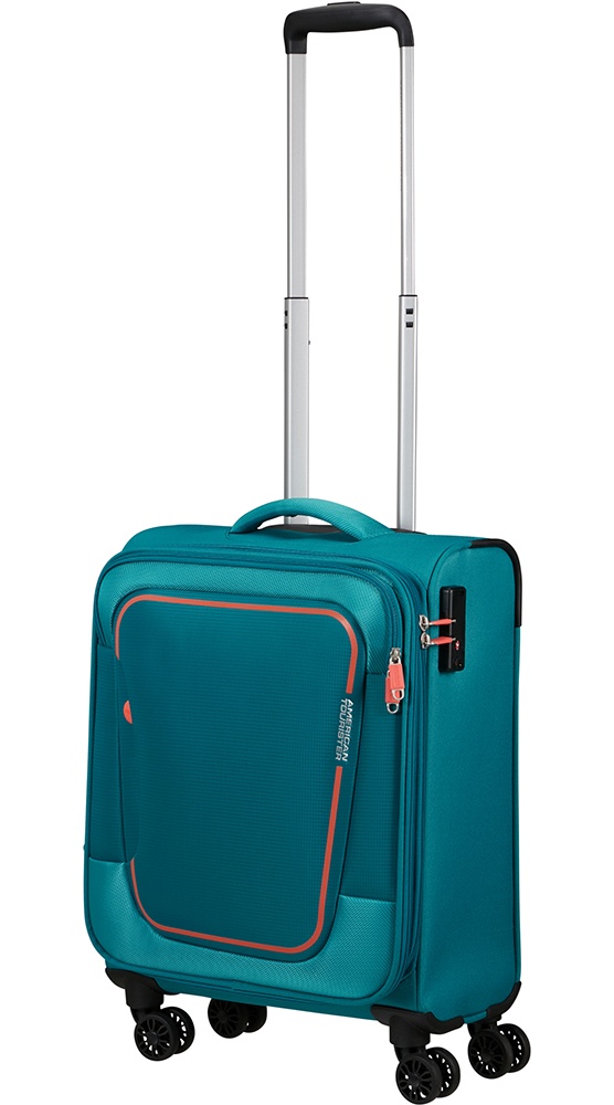 Валіза American Tourister Pulsonic текстильна на 4-х колесах MD6*001 Stone Teal (мала)