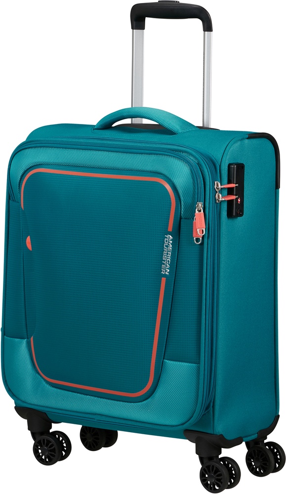 Валіза American Tourister Pulsonic текстильна на 4-х колесах MD6*001 Stone Teal (мала)