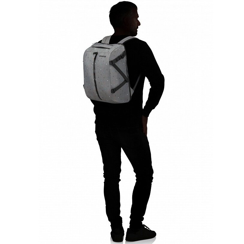 Рюкзак повседневный с отделением для ноутбука до 15,6" American Tourister Take2Cabin 91G*002 Triangle Print/Black