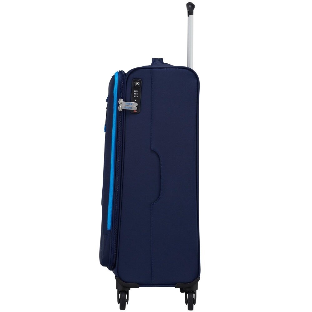 Ультра легкий чемодан American Tourister Lite Volt текстильный на 4-х колёсах MA8*003 Navy (средний)