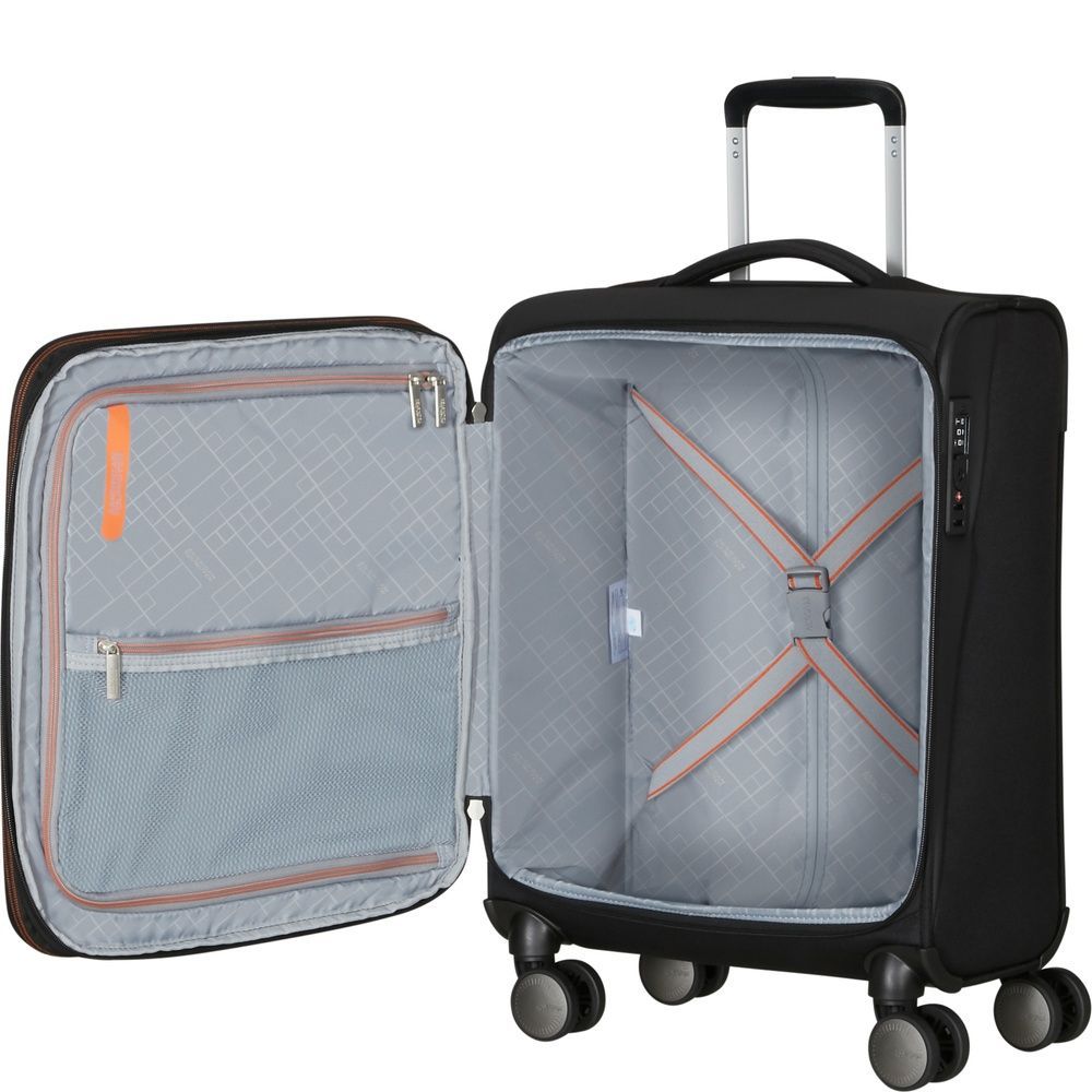 Suitcase American Tourister Wanderlite textile on 2 wheels MJ6*004 Shadow Black (small)