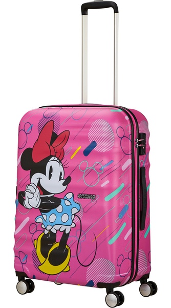 Suitcase American Tourister Wavebreaker Disney made of ABS plastic on 4 wheels 31C*004 Minnie Future Pop (medium)