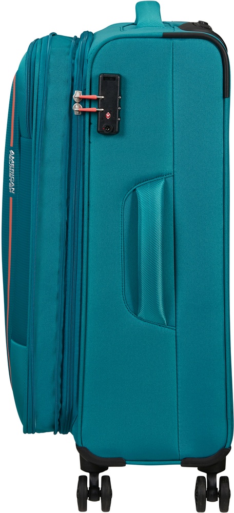 American Tourister Pulsonic textile suitcase on 4 wheels MD6*002 Stone Teal (medium)