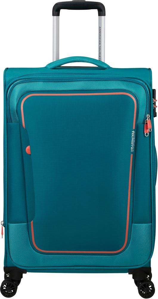 Валіза American Tourister Pulsonic текстильна на 4-х колесах MD6*002 Stone Teal (середня)