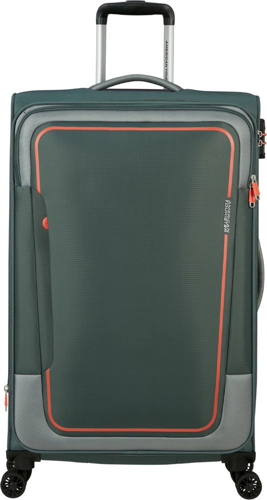 Suitcase American Tourister Pulsonic textile on 4 wheels MD6*003;09 Dark Forest (large)