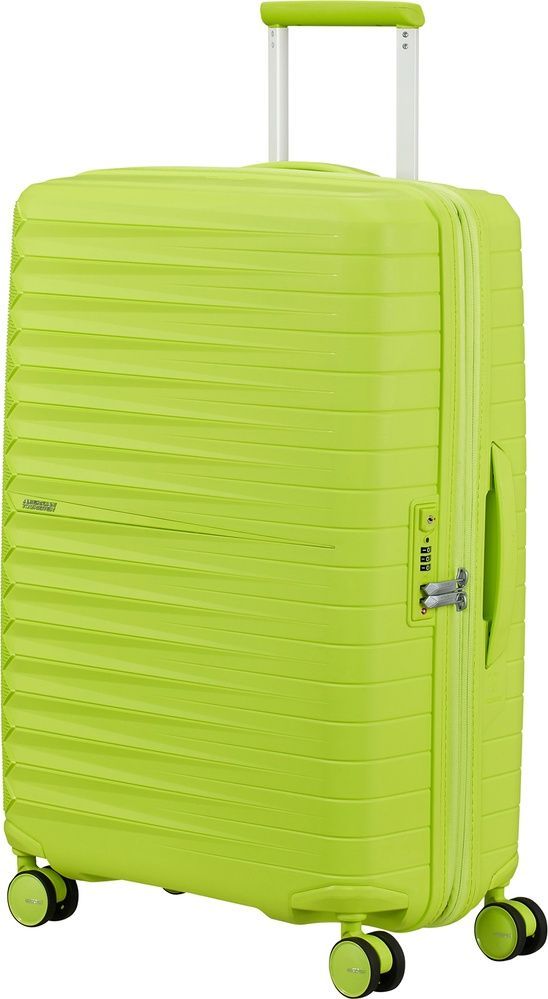 Suitcase American Tourister FastForward made of polypropylene on 4 wheels MI0*002 Neon Lime (medium)