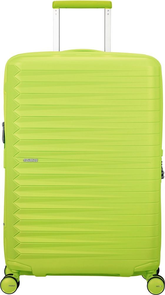Suitcase American Tourister FastForward made of polypropylene on 4 wheels MI0*002 Neon Lime (medium)