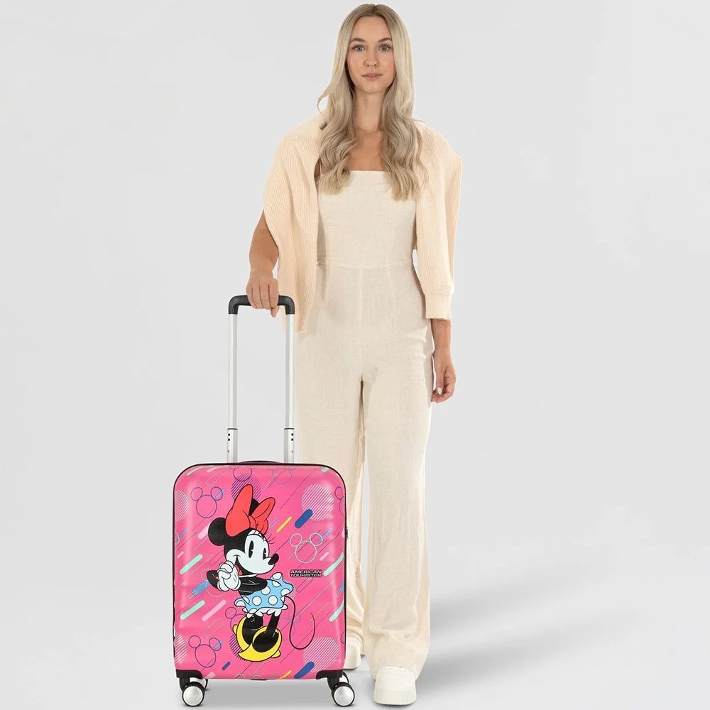 Чемодан American Tourister Wavebreaker Disney из ABS пластика на 4-х колесах 31C*001 Minnie Future Pop (малый)