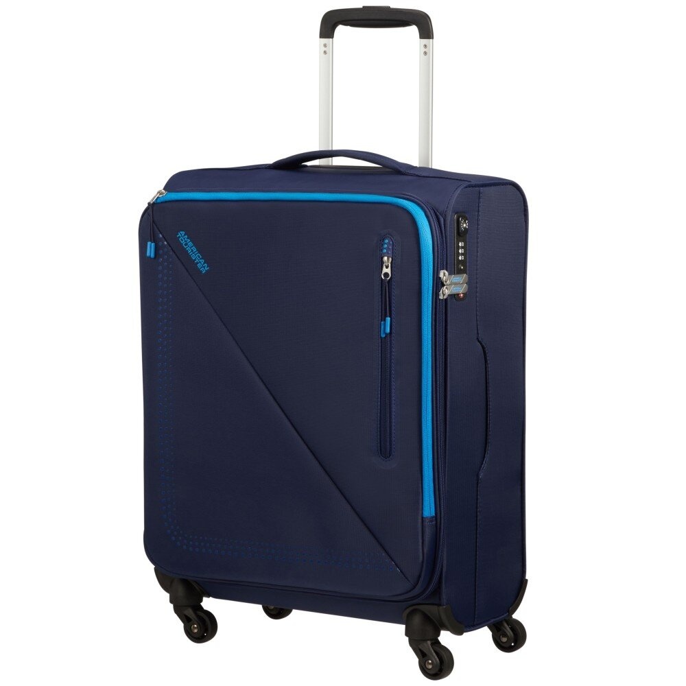 Ultra light suitcase American Tourister Lite Volt textile on 4 wheels MA8*002 Navy (small)