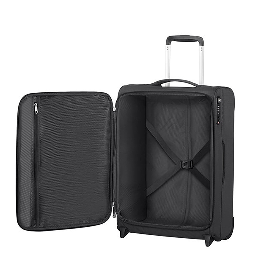 Ультралёгкий чемодан American Tourister Lite Ray текстильный на 2-х колесах 94g*001 Jet Black (малый)