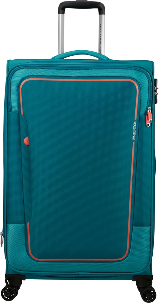 Чемодан American Tourister Pulsonic текстильный на 4-х колесах MD6*003 Stone Teal (большой)