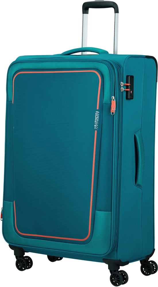 Валіза American Tourister Pulsonic текстильна на 4-х колесах MD6*003 Stone Teal (велика)