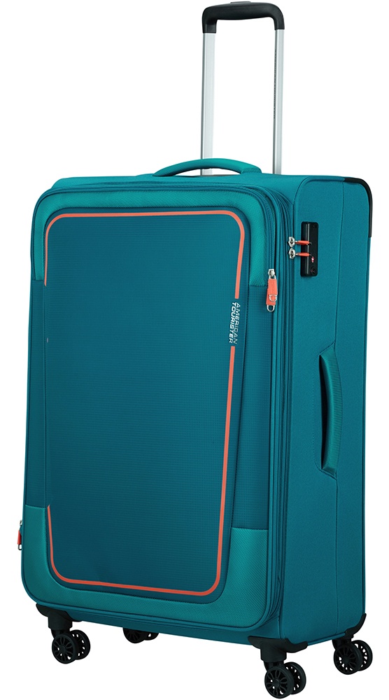 Валіза American Tourister Pulsonic текстильна на 4-х колесах MD6*003 Stone Teal (велика)