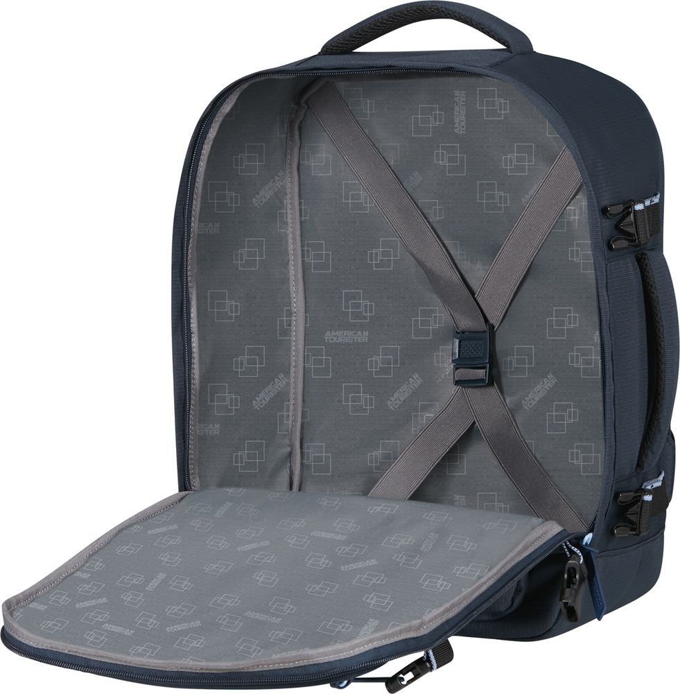 Travel backpack American Tourister Take2Cabin MS Sport for hand luggage in Wizz Air/Ryanair and laptop up to 15.6" 91G*018 Dark Navy