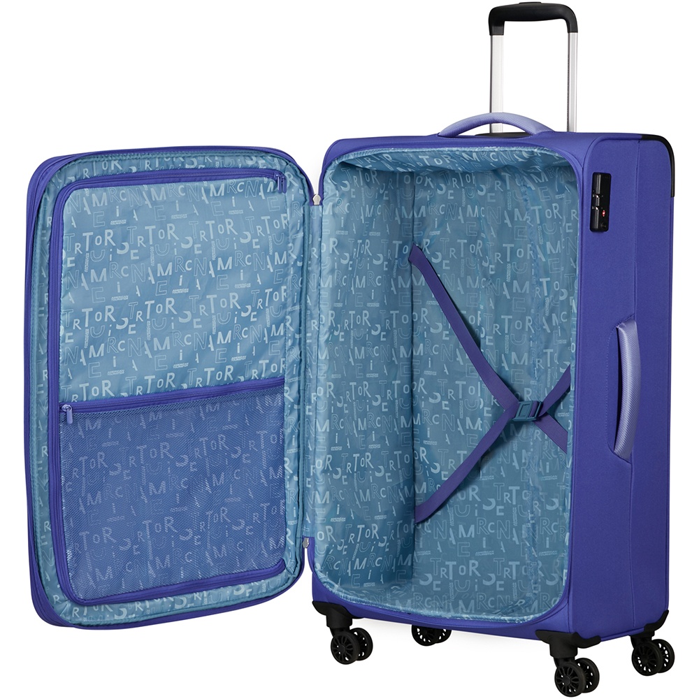 Валіза American Tourister Pulsonic текстильна на 4-х колесах MD6*003 Soft Lilac (велика)