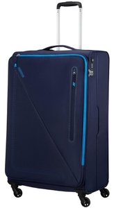 Ультра легкий чемодан American Tourister Lite Volt текстильный на 4-х колёсах MA8*004 Navy (большой)