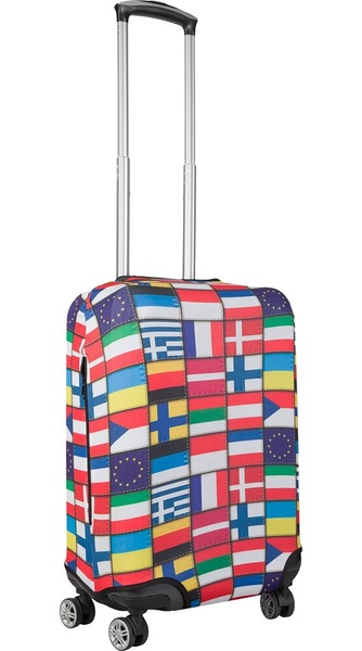 Universal protective case for small suitcase S 9003-0413 Flags of the world
