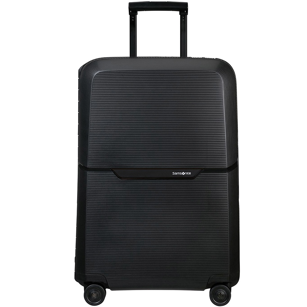 Suitcase Samsonite Magnum Eco made of polypropylene on 4 wheels KH2 * 002 Graphite (medium)