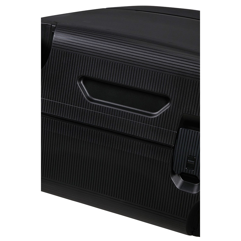 Suitcase Samsonite Magnum Eco made of polypropylene on 4 wheels KH2 * 002 Graphite (medium)