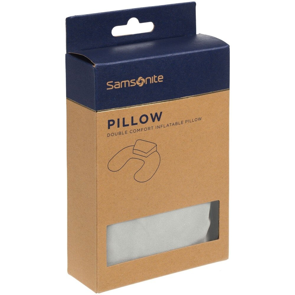 Подушка под голову надувная Samsonite CO1*016 Double Comfort Pillow светло-серая