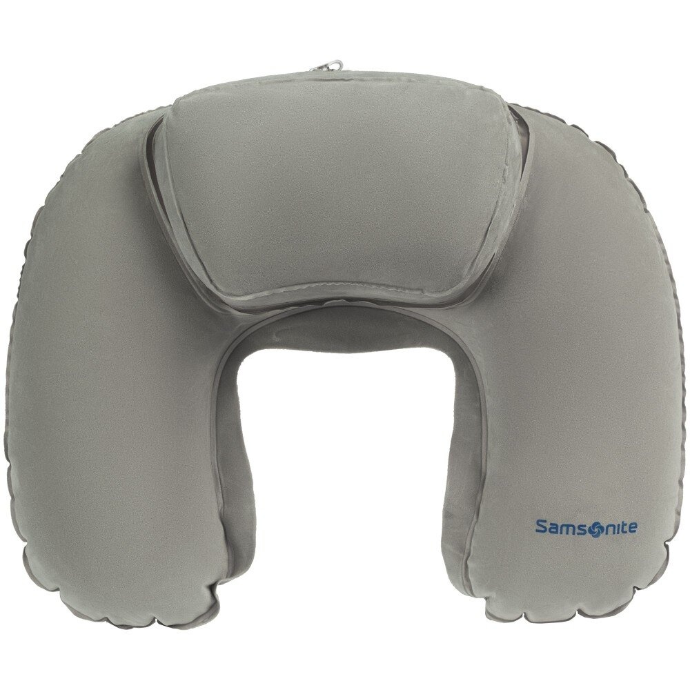 Подушка під голову надувна Samsonite CO1*016 Double Comfort Pillow світло-сіра